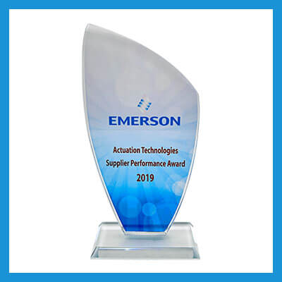 EMERSON-Actuation Technologies Supplier Performance Award-2019